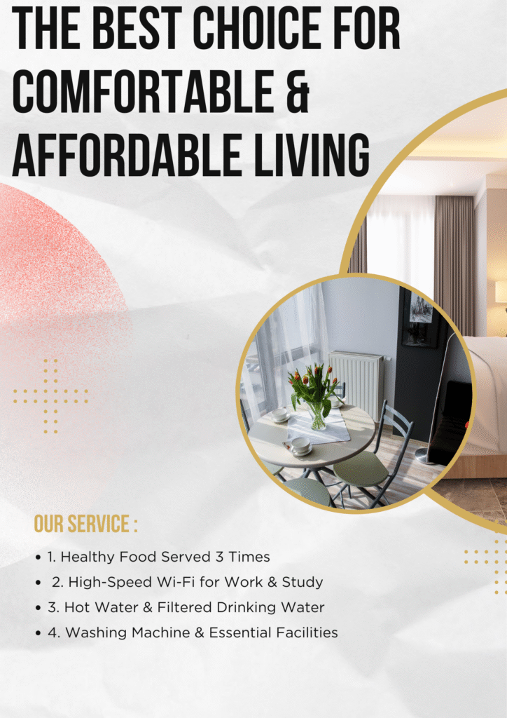 Clean and hygienic attached washroom in the Boys PG in Hubli, showing the sink, modern toilet, and bright lighting.